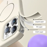 MagSafe Silicone iPhone Case with Ring & Camera Cover